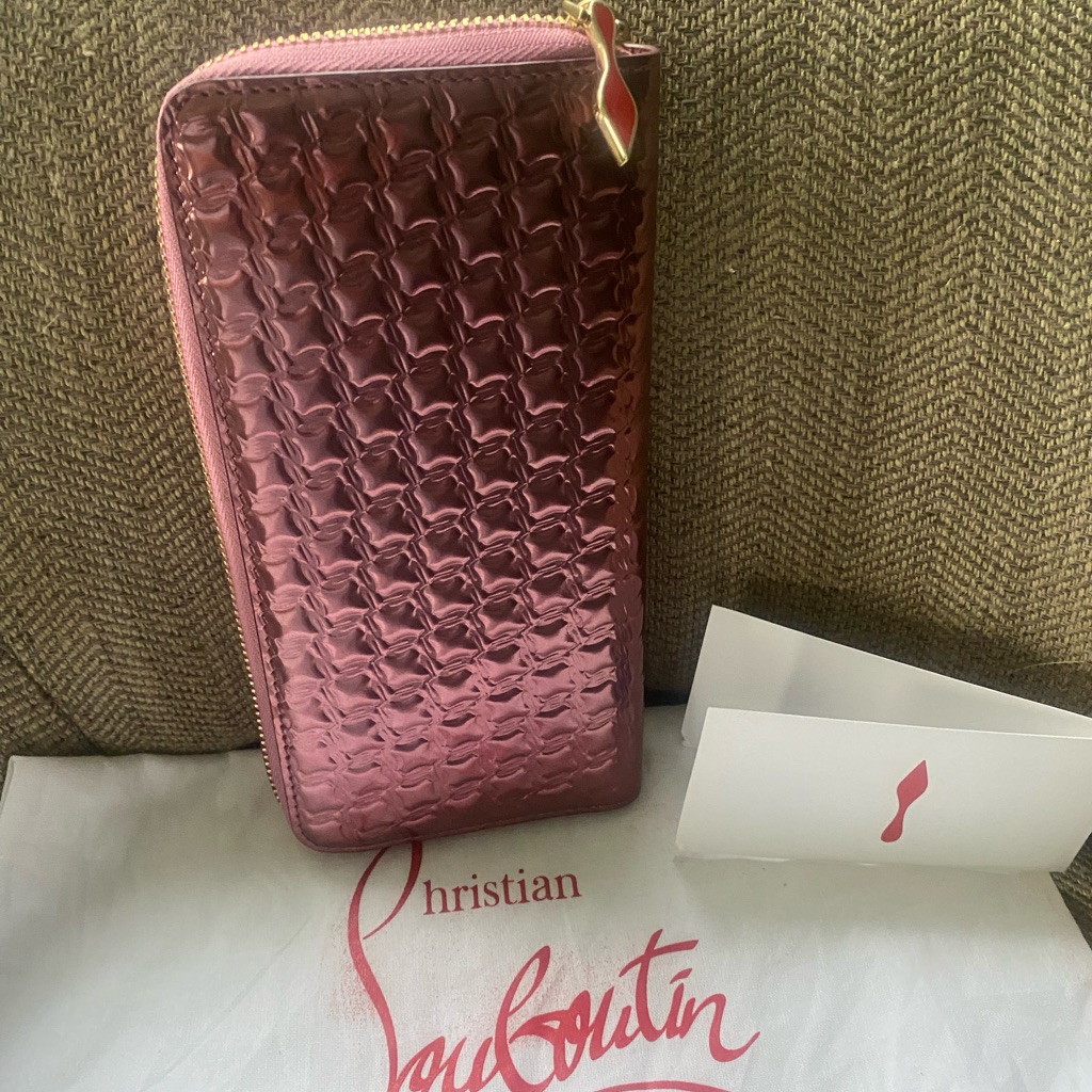 Brand New Christian Louboutin Pink Quilted Wallet